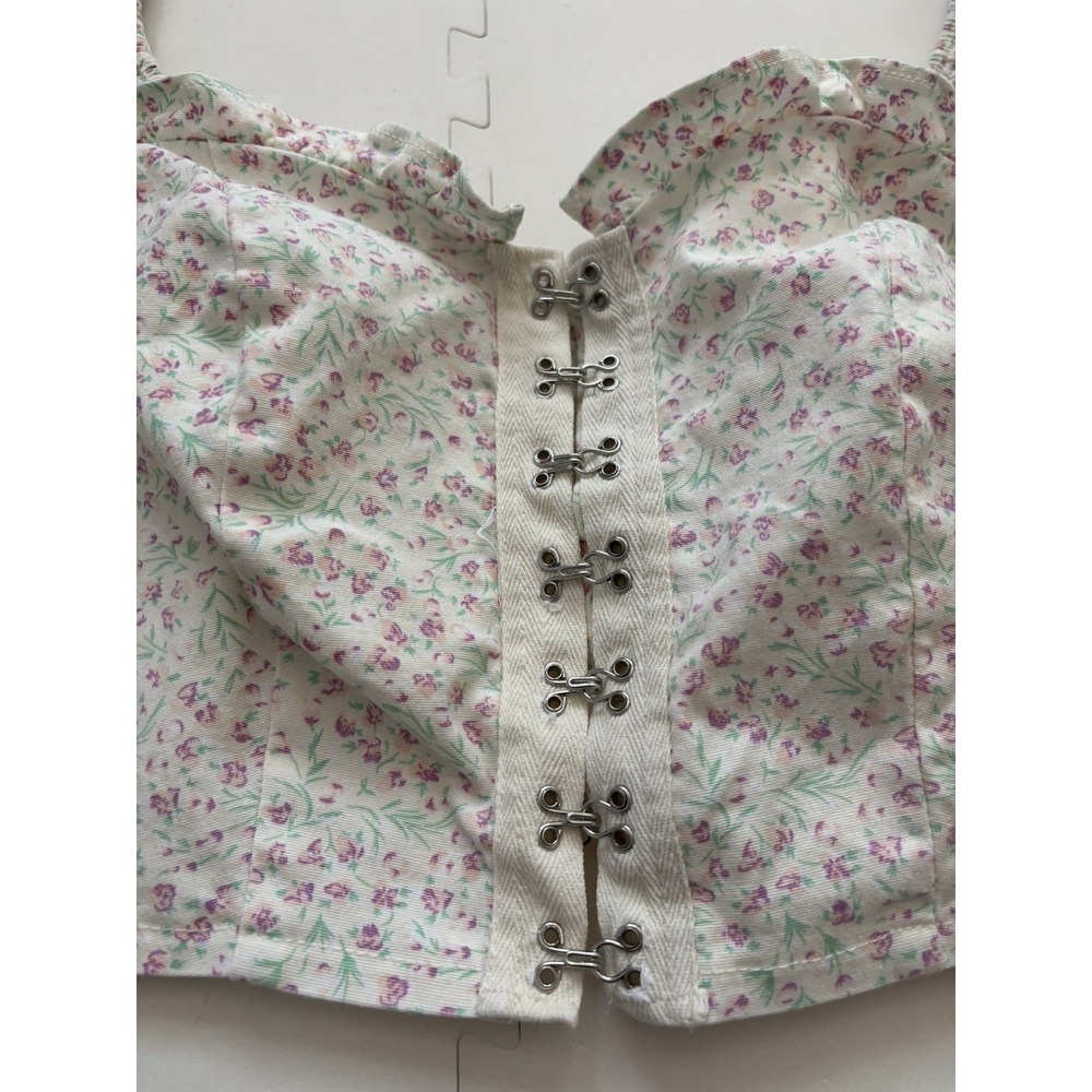 URBAN OUTFITTERS Womens Corset Maiden Coquette Cottagecore Cropped Top - S - Picture 8 of 9